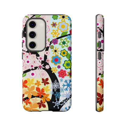 Four Seasons: Fall, Winter, Spring and Summer inspired phone case for iPhone, Samsung Galaxy and Google Pixel devices