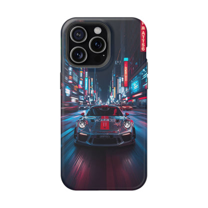 Urban Racer (MagSafe version): Neon Car Inspired iPhone Case for Men