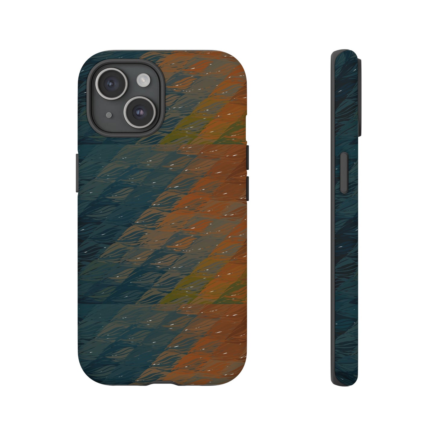 BRUE: Brown + Blue Geometric case for iPhone, Galaxy and Pixel