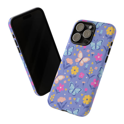 Lavender Butterflies: Tough Phone Case for iPhone, Samsung Galaxy and Google Pixel