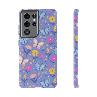 Lavender Butterflies: Tough Phone Case for iPhone, Samsung Galaxy and Google Pixel