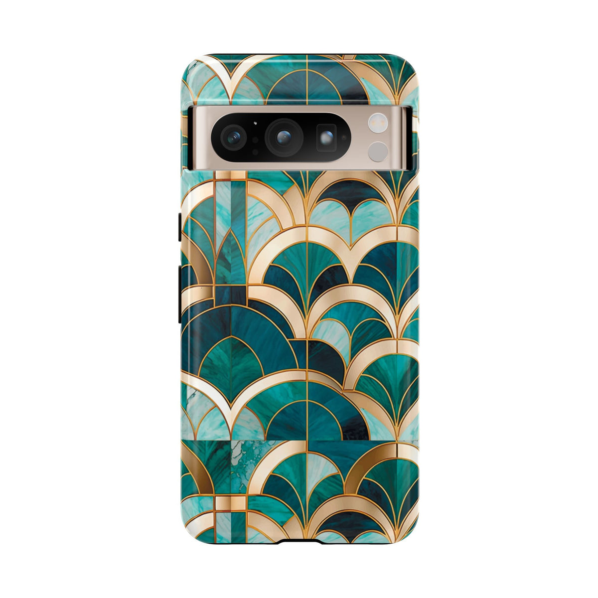 Emerald Deco: Vintage Plush Phone Case for iPhone, Samsung Galaxy and Google Pixel devices