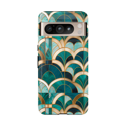 Emerald Deco: Vintage Plush Phone Case for iPhone, Samsung Galaxy and Google Pixel devices
