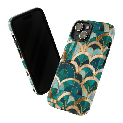 Emerald Deco: Vintage Plush Phone Case for iPhone, Samsung Galaxy and Google Pixel devices