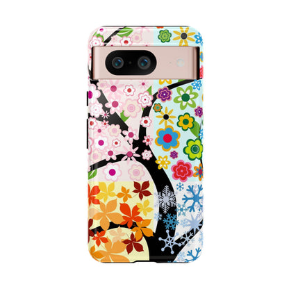 Four Seasons: Fall, Winter, Spring and Summer inspired phone case for iPhone, Samsung Galaxy and Google Pixel devices