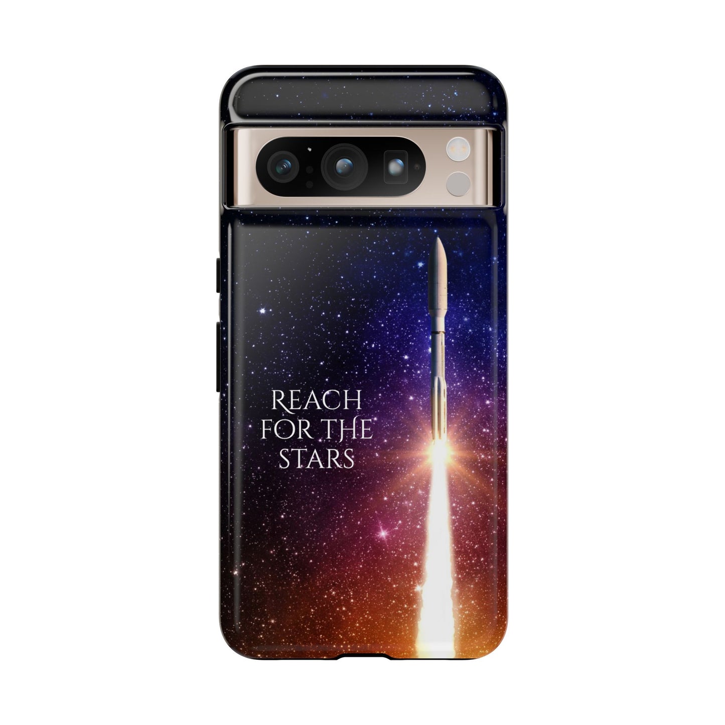Reach for the Stars: Rocket-illustrated phone case for iPhone, Samsung Galaxy and Pixel devices