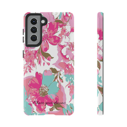 Chase your dreams: Artistic and elegant phone case for Apple iPhone, Samsung Galaxy and Pixel devices