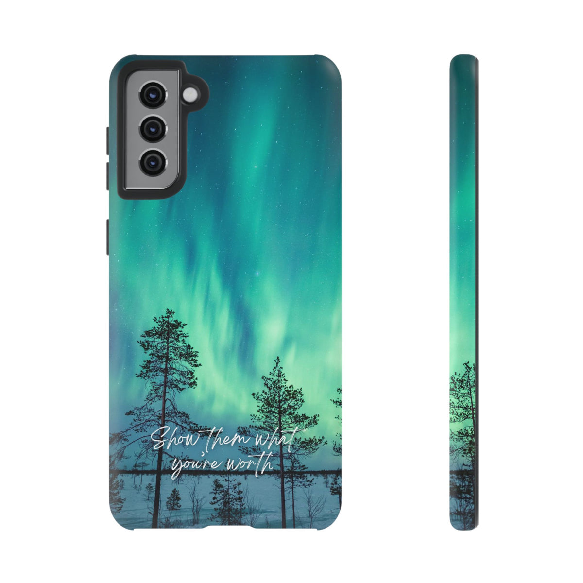 Show Them What You're Worth: Aurora Borealis-Inspired phone case for iPhone, Samsung Galaxy and Pixel devices