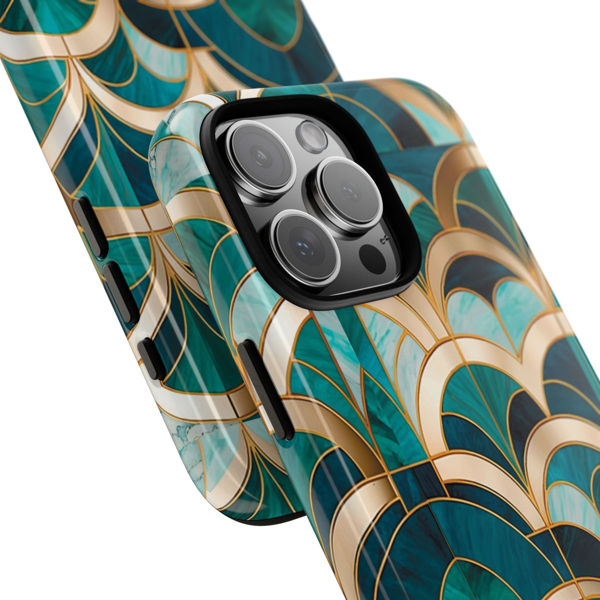 Emerald Deco: Vintage Plush Phone Case for iPhone, Samsung Galaxy and Google Pixel devices