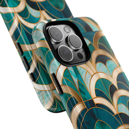 Emerald Deco: Vintage Plush Phone Case for iPhone, Samsung Galaxy and Google Pixel devices