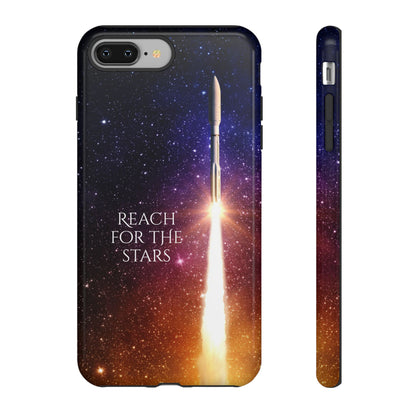 Reach for the Stars: Rocket-illustrated phone case for iPhone, Samsung Galaxy and Pixel devices