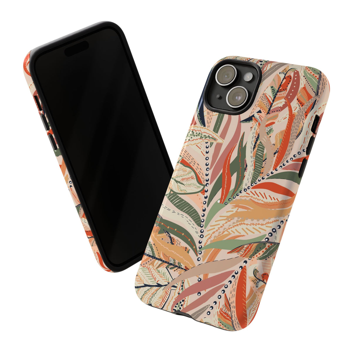 Terracotta Leaves Phone Case: Nature‑Inspired Art for iPhone, Samsung Galaxy and Google Pixel devices