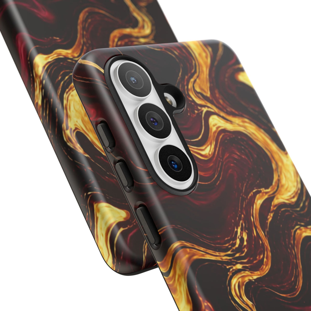 Molten Gold and Maroon Waves: Elegant Phone Case for iPhone, Samsung Galaxy and Google Pixel devices