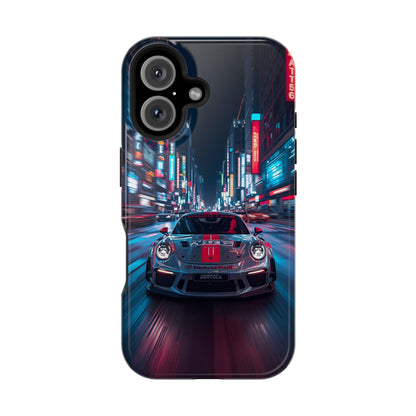 Urban Racer (MagSafe version): Neon Car Inspired iPhone Case for Men