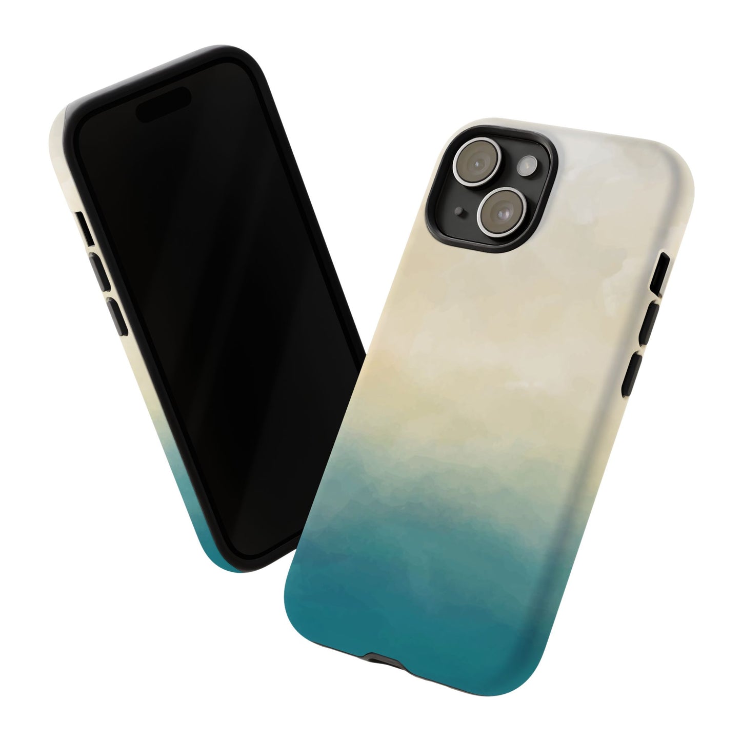 海と砂のグラデーションケース：iPhone、Galaxy、Google Pixelデバイス用ビーチ風スマホケース