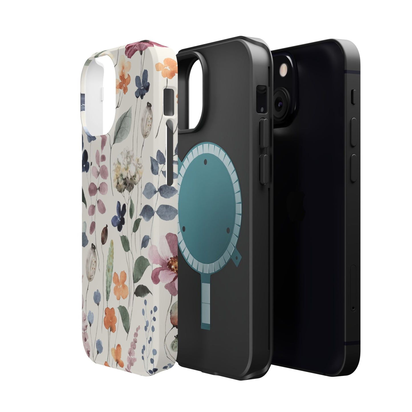 Floral prints phone case for iPhone (MagSafe version)