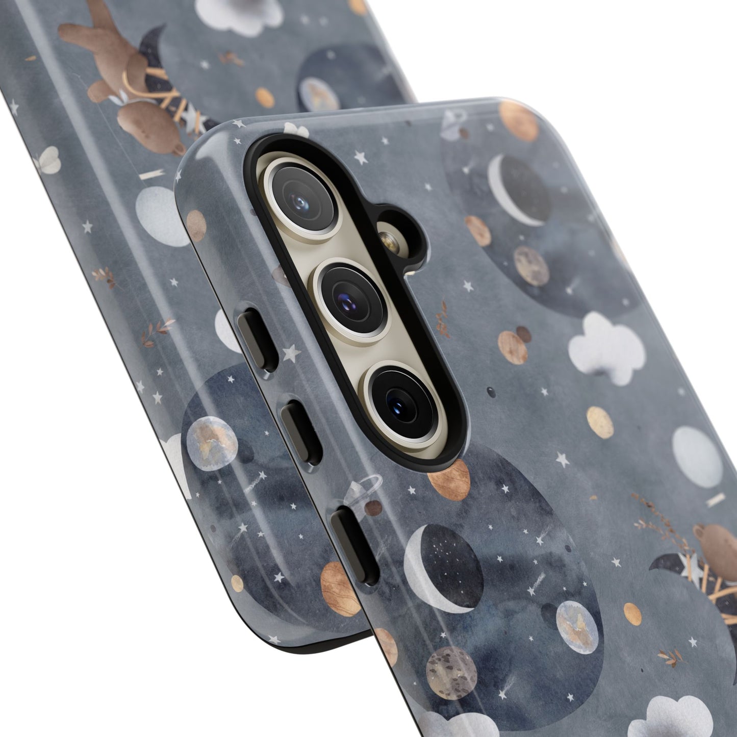 Moon, Bear and Bunny: Cute phone case for iPhone, Samsung Galaxy and Google Pixel devices