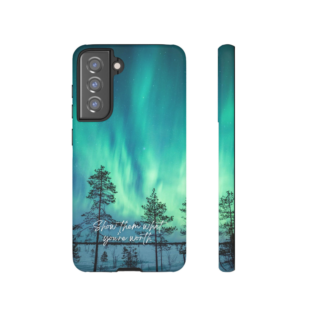 Show Them What You're Worth: Aurora Borealis-Inspired phone case for iPhone, Samsung Galaxy and Pixel devices