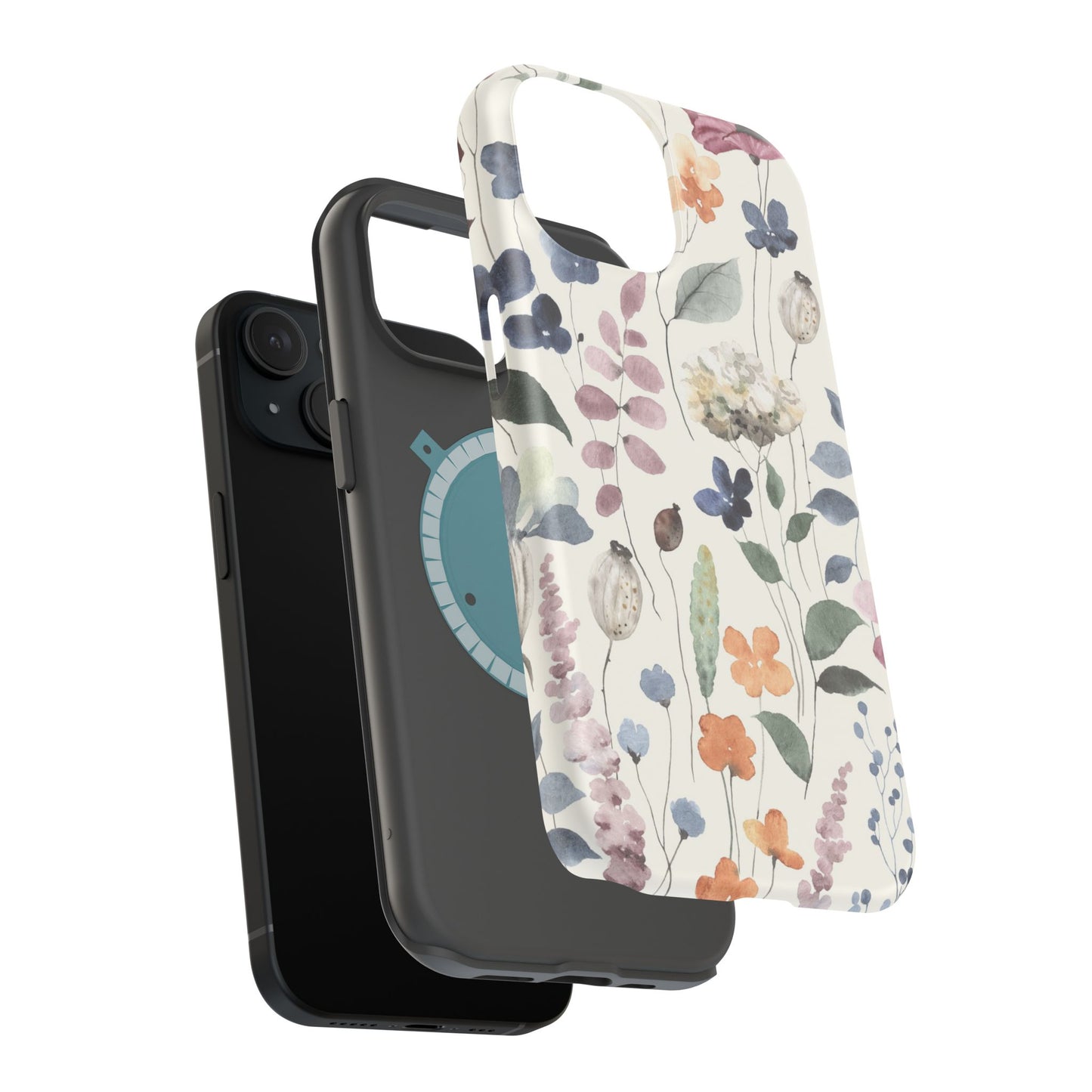 Floral prints phone case for iPhone (MagSafe version)