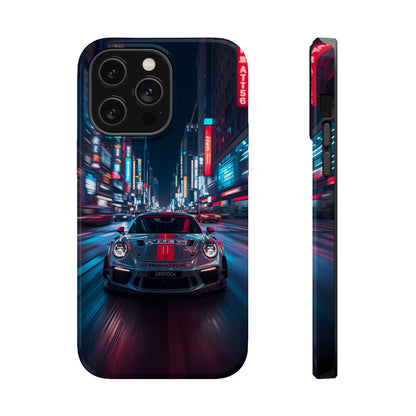 Urban Racer (MagSafe version): Neon Car Inspired iPhone Case for Men