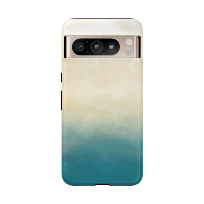海と砂のグラデーションケース：iPhone、Galaxy、Google Pixelデバイス用ビーチ風スマホケース