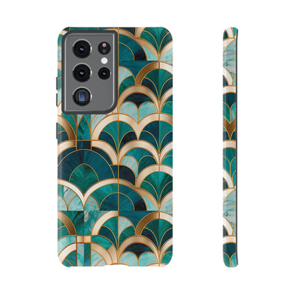 Emerald Deco: Vintage Plush Phone Case for iPhone, Samsung Galaxy and Google Pixel devices