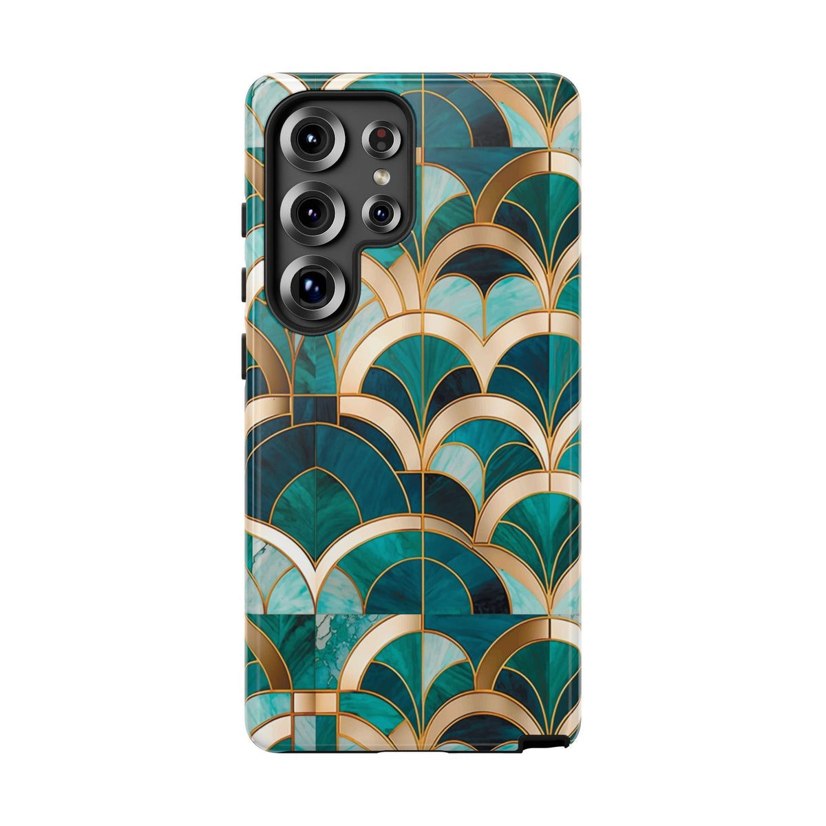 Emerald Deco: Vintage Plush Phone Case for iPhone, Samsung Galaxy and Google Pixel devices