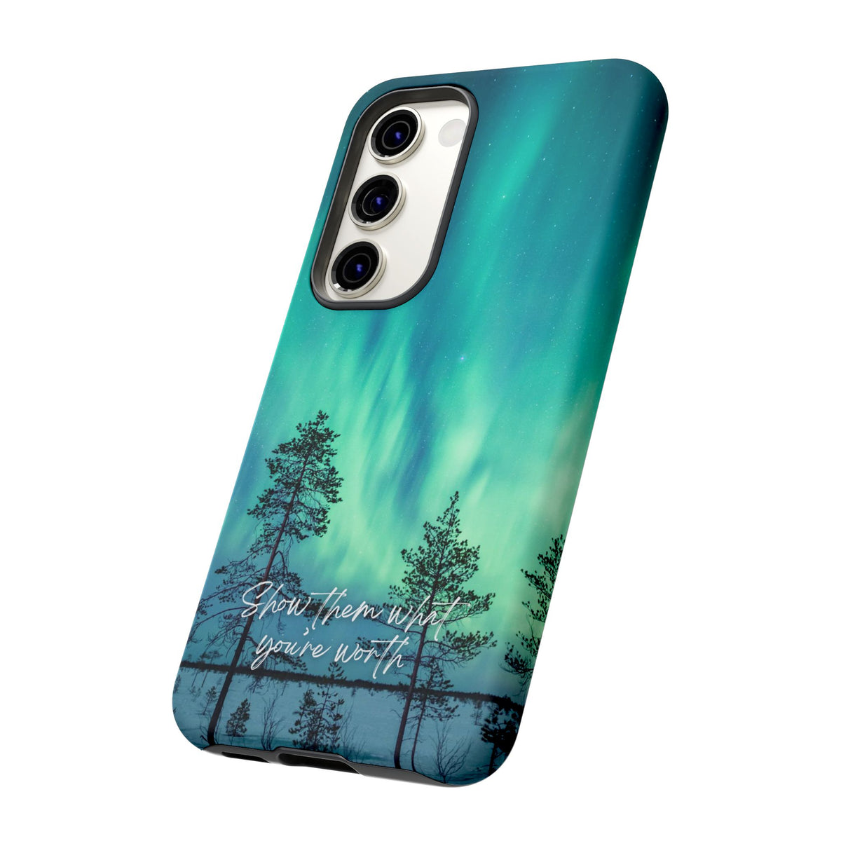 Show Them What You're Worth: Aurora Borealis-Inspired phone case for iPhone, Samsung Galaxy and Pixel devices