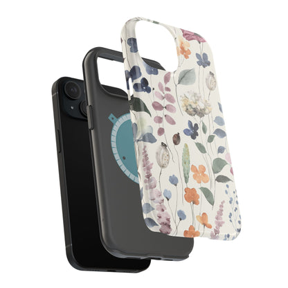 Floral prints phone case for iPhone (MagSafe version)
