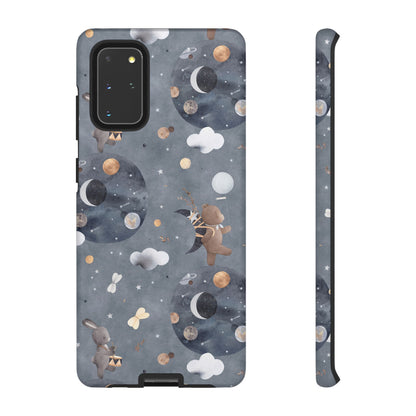 Moon, Bear and Bunny: Cute phone case for iPhone, Samsung Galaxy and Google Pixel devices