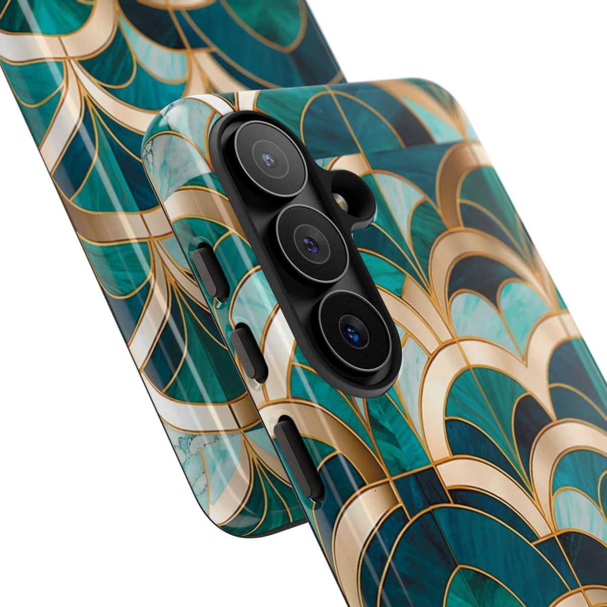 Emerald Deco: Vintage Plush Phone Case for iPhone, Samsung Galaxy and Google Pixel devices