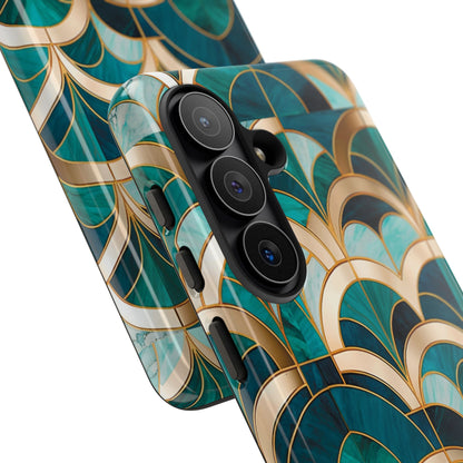 Emerald Deco: Vintage Plush Phone Case for iPhone, Samsung Galaxy and Google Pixel devices