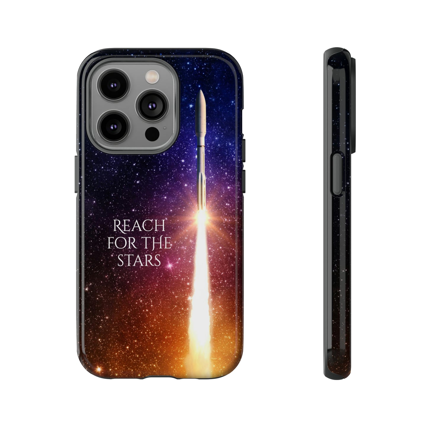 Reach for the stars: rocket illustrated phone case for iPhone, Samsung Galaxy and Pixel devices