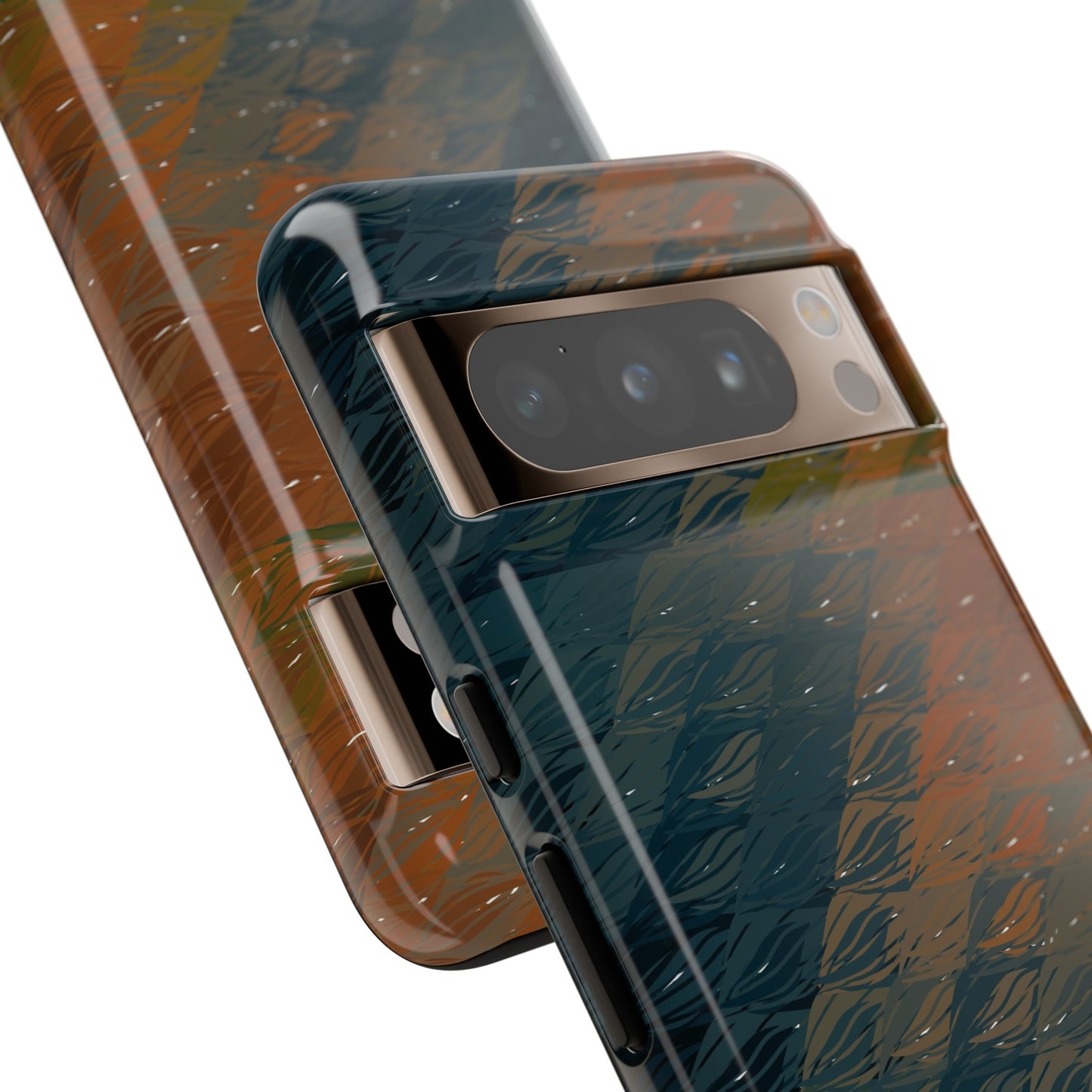 BRUE: Brown + Blue Geometric case for iPhone, Galaxy and Pixel