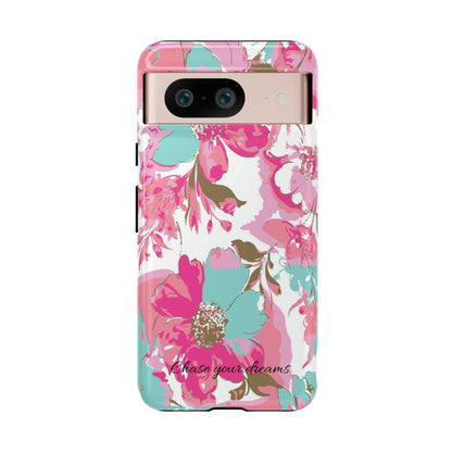 Chase your dreams: Artistic and elegant phone case for Apple iPhone, Samsung Galaxy and Pixel devices