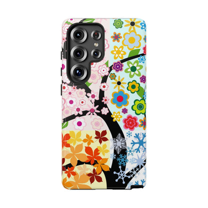 Four Seasons: Fall, Winter, Spring and Summer inspired phone case for iPhone, Samsung Galaxy and Google Pixel devices