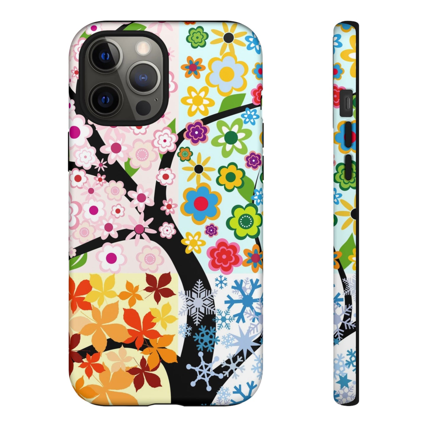 Four Seasons: Fall, Winter, Spring and Summer inspired phone case for iPhone, Samsung Galaxy and Google Pixel devices