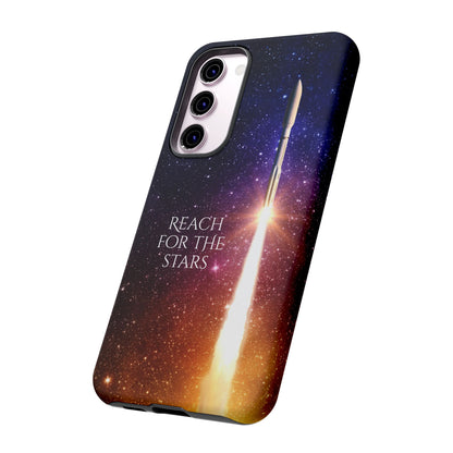 Reach for the Stars: Rocket-illustrated phone case for iPhone, Samsung Galaxy and Pixel devices