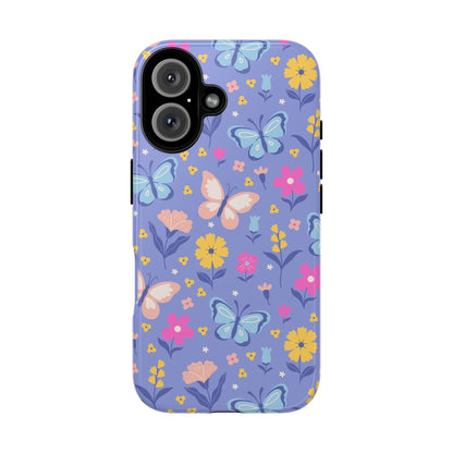 Lavender Butterflies: Tough Phone Case for iPhone, Samsung Galaxy and Google Pixel