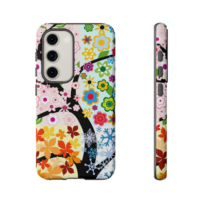 Four Seasons: Fall, Winter, Spring and Summer inspired phone case for iPhone, Samsung Galaxy and Google Pixel devices