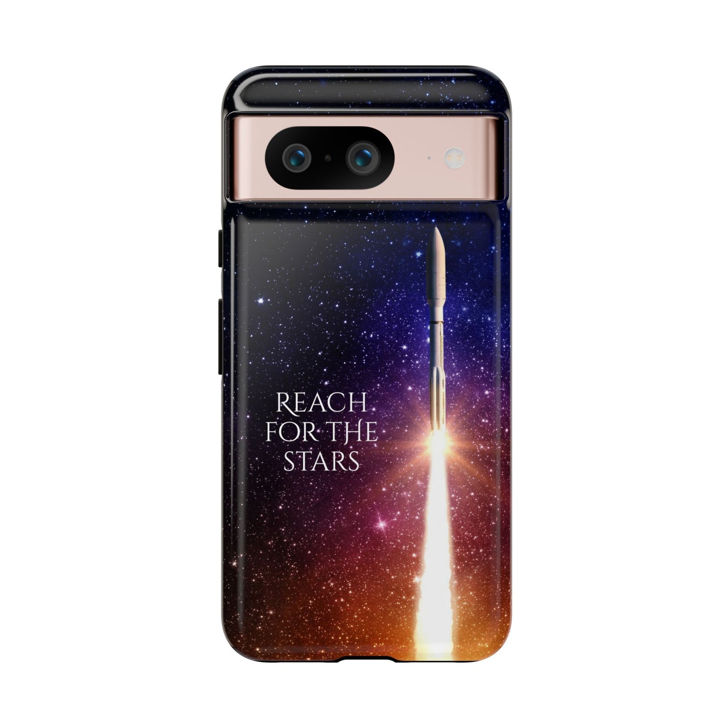 Reach for the Stars: Rocket-illustrated phone case for iPhone, Samsung Galaxy and Pixel devices