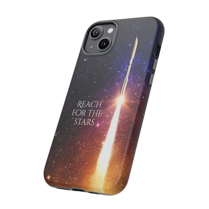 Reach for the Stars: Rocket-illustrated phone case for iPhone, Samsung Galaxy and Pixel devices