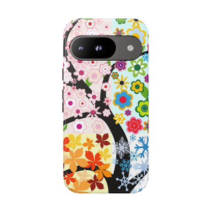 Four Seasons: Fall, Winter, Spring and Summer inspired phone case for iPhone, Samsung Galaxy and Google Pixel devices