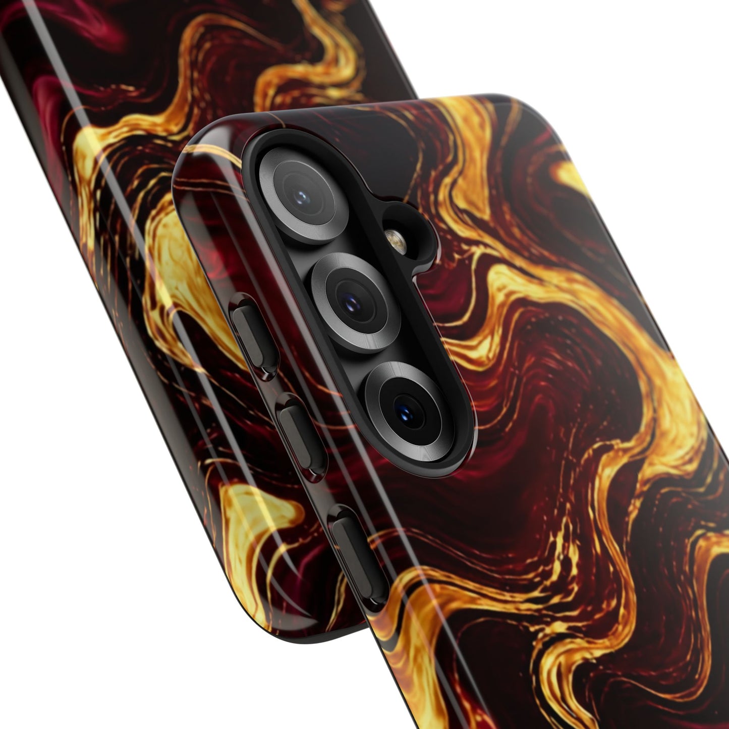Molten Gold and Maroon Waves: Elegant Phone Case for iPhone, Samsung Galaxy and Google Pixel devices