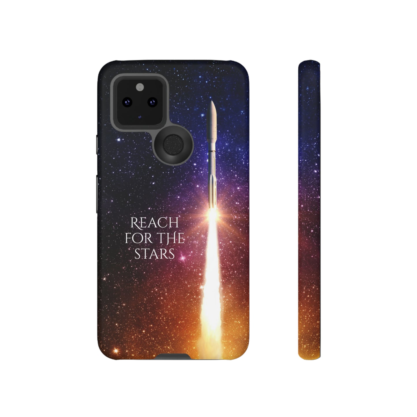 Reach for the stars: rocket illustrated phone case for iPhone, Samsung Galaxy and Pixel devices