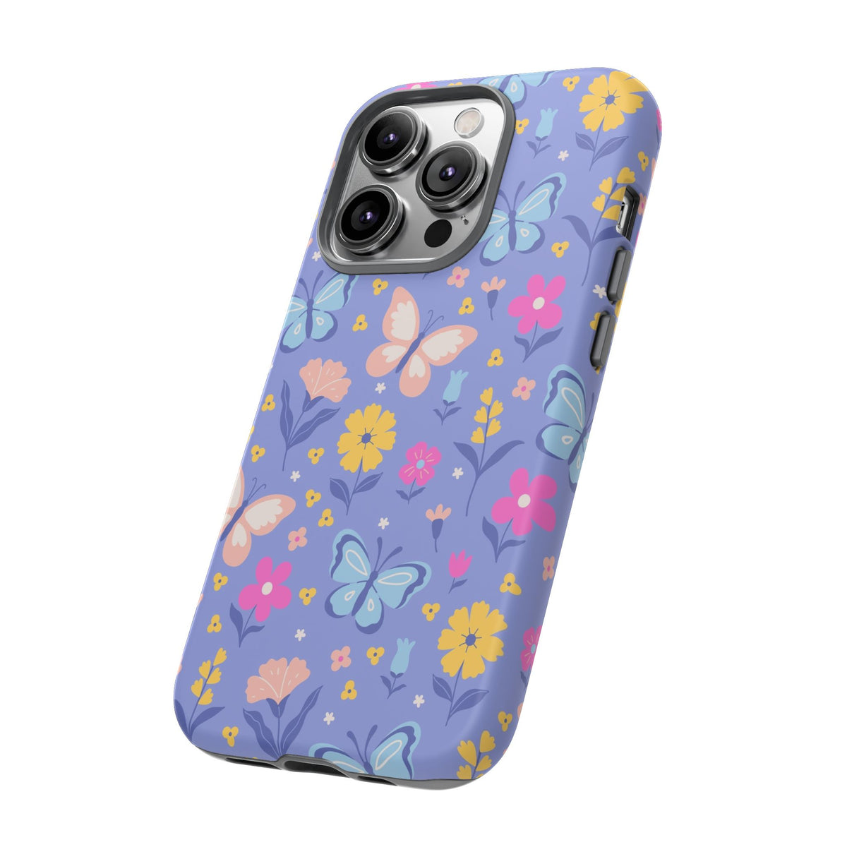 Lavender Butterflies: Tough Phone Case for iPhone, Samsung Galaxy and Google Pixel