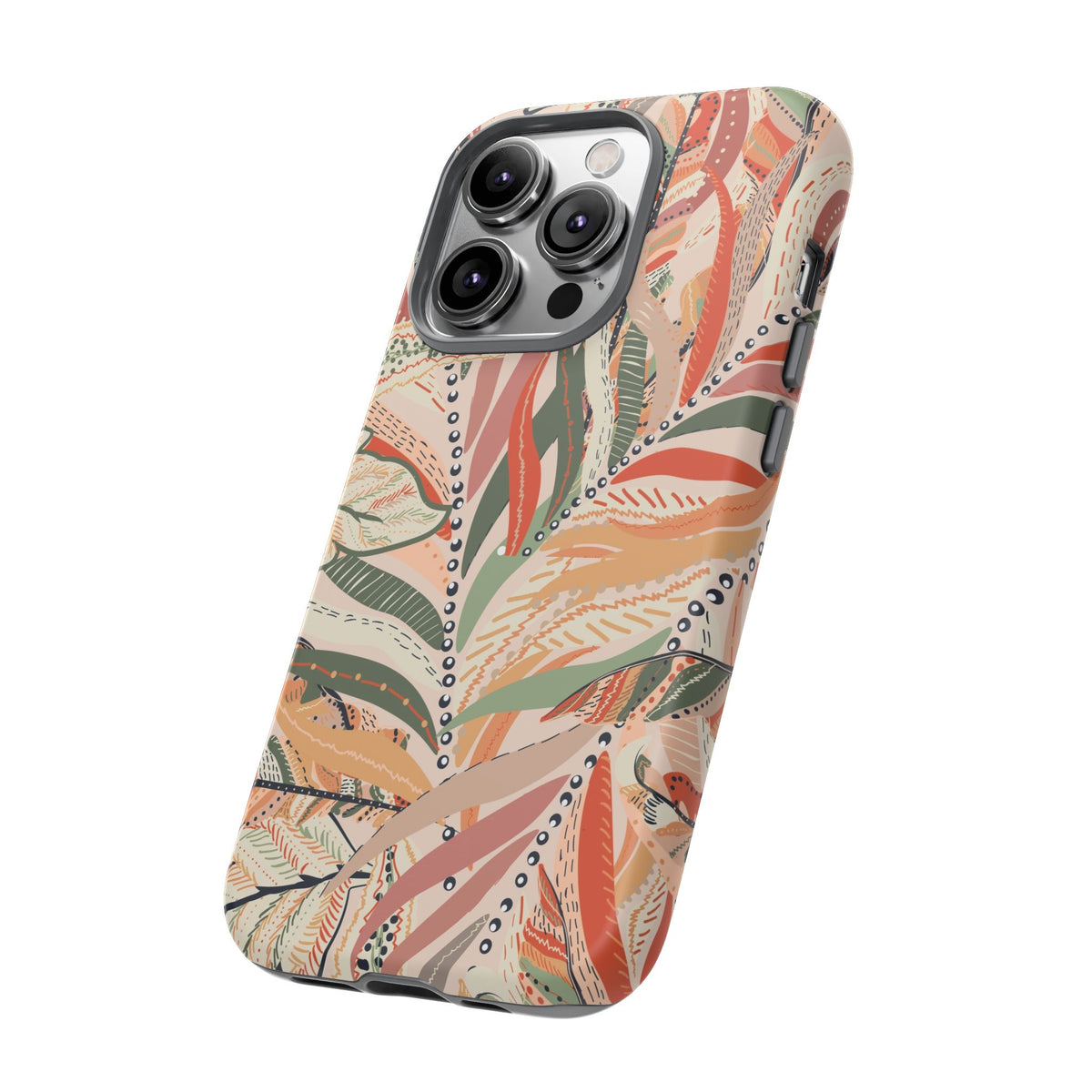 Terracotta Leaves Phone Case: Nature‑Inspired Art for iPhone, Samsung Galaxy and Google Pixel devices