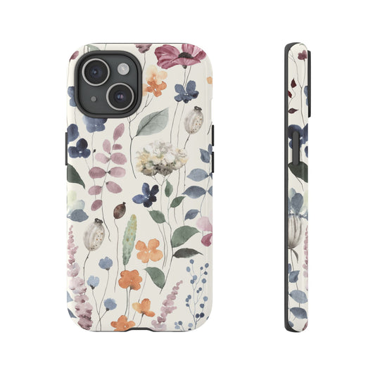 Floral prints phone case for iPhone, Samsung Galaxy and Pixel devices