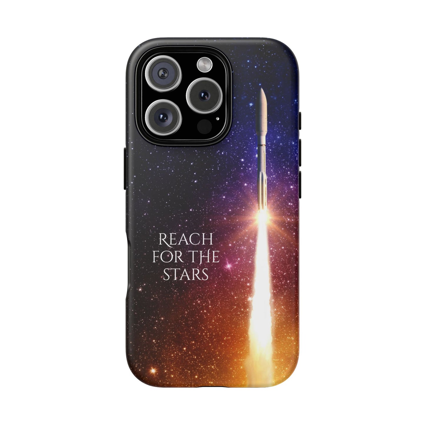 Reach for the Stars: Rocket-illustrated phone case for iPhone, Samsung Galaxy and Pixel devices