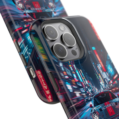 Urban Racer (MagSafe version): Neon Car Inspired iPhone Case for Men